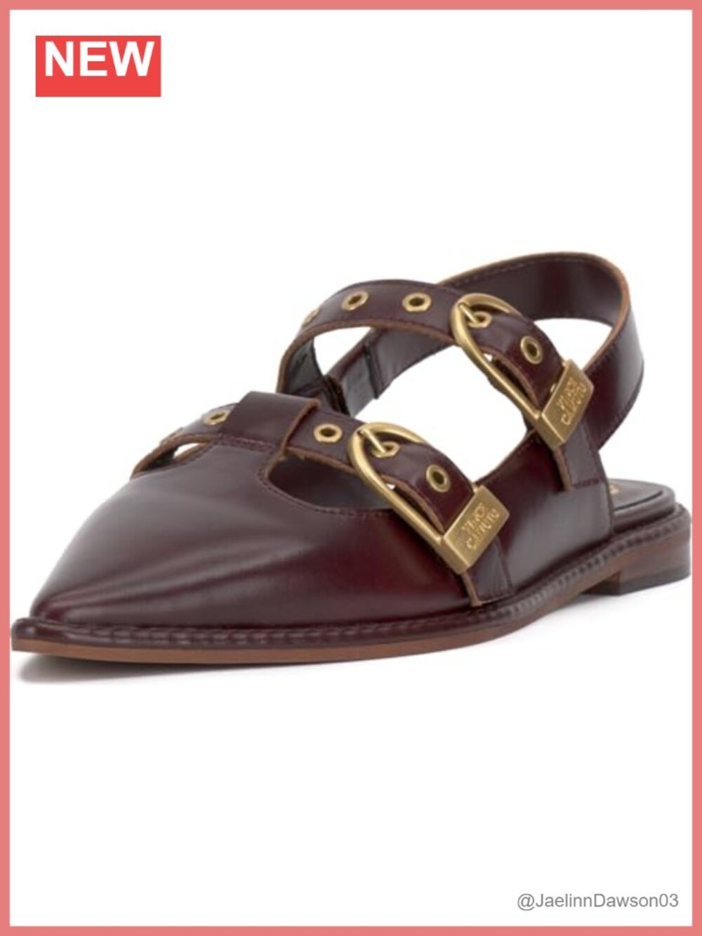 Vince Camuto Women's Faye Leather Mules Slingback Pointed Toe - EUC
